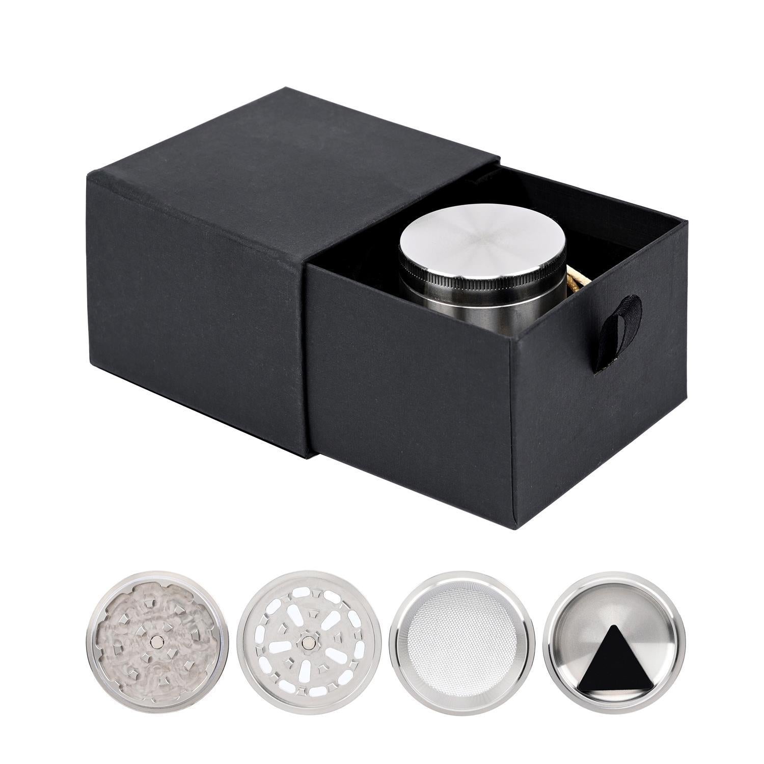 Atomic Edelstahl Grinder 4-teilig - 47mm x 46mm Atomic